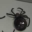 Halloween Style Spider Candy Tray 9.44 Inch Plastic Dessert Plate Multi-Function Fruit Serving Bowl for Home Party Dining (24x23cm)