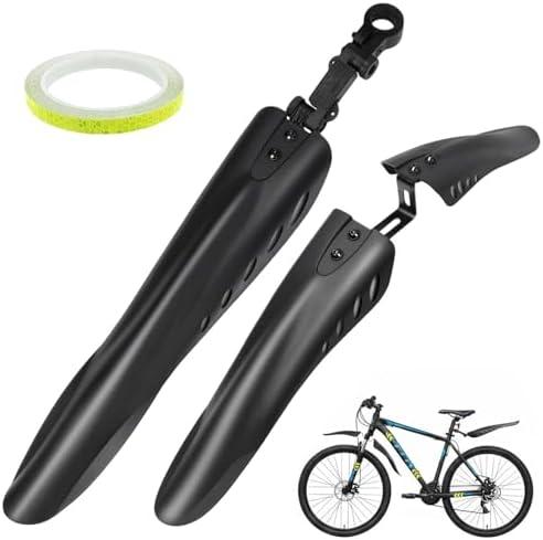 GRSECPO Bike Fender Set,Adjustable Bicycle Fenders for 24"/26"/27.5",4 Parts-Universal Full Cover Thicken Widen,Front/Rear Mud Guards Fit for MTB Mountain Road Bike