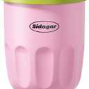 Travel Coffee Mug 10 oz Ceramic Lined Tumbler, Double Wall Stainless Steel Coffee Cup with Lid, Vacuum Spill Proof Mini Water Bottle, Insulated Thermal Mug for Home Office,Pink