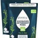 Puracy Dishwasher Pods, Natural Dishwasher Detergent, Free & Clear Dish tabs - Enzyme-Powered, Spot & Residue Free - TikTok Trend Items, Must Haves from TikTok Made Me Buy It (Free & Clear, 100 Count) (50 Count (Pack of 2))