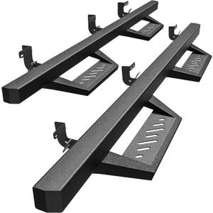 OEDRO Running Boards Compatible with Ram 2009-2018 1500 (Incl. 2019-2024 1500 Classic), 2010-2026 Ram 2500/3500 Crew Cab, Drop Down Side Steps Rails, Black Steel Nerf Bars