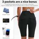 3 Pack Women Biker Shorts with Pockets High Waisted Yoga Shorts (M)