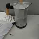 Electric Espresso Coffee Maker, Italian Coffee Pot, Electric Moka Pot, Cuban Coffee Maker, Portable Cafeteras Electricas Espresso Makers with Detachable Base 3 or 6 Cup (Silver)