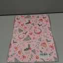 2 x GIOLAINY Pink Christmas Wrapping Paper for Girls Women Kids - Holiday Gift Wrap with Ornaments, Xmas Trees, Berries & Wreaths Designs - 4 Sheets (28 x 40 inches), Easy to Store