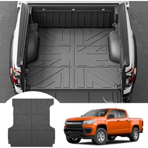 Truck Bed Mat for 2015-2022 Chevy Colorado/GMC Canyon 5FT Bed Liner All Weather Protection TPE Bed Cargo Mat Rear Trunk Mat for 15-22 Chevrolet Colorado/GMC Canyon Pickup Accessories