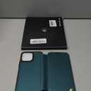 for iPhone 16 Pro Max Case Wallet Compatible with Magsafe, Slim PU Leather Flip RFID Blocking Card Holder Stand Shockproof Magnetic Wallet Phone Cover for iPhone 16 Pro Max, Blue Green