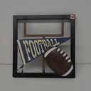 Metal US Football Wall Decor Sculpture 16" square Goal Post 0714