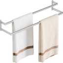 Double Towel Bar 24 Inch, Towel Rack for Bathroom, Stainless Steel Double Bath Towel Rack Wall Mounted, Bathroom Towel Holder Towel Rod for Wall, Brushed Nickel
