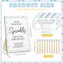 Qilery 122 Pcs Baby Shower Games Guess How Many Sprinkles Included Standing Sign 100 Guessing Cards 20 Pencils 1 Baby Bottle for Gender Reveal Party Favor No Sprinkles(Blue)