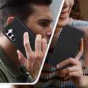 VISOUL Leather Case for Samsung Galaxy S25, Genuine Leather Magnetic Wallet Case Card Holder Kickstand Flip Folio Phone Cover Compatible with Samsung S25 (6.2 inch) Black+Red