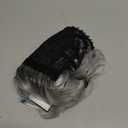 Short Grey Curly Layered Wig for Women Ombre Silver Grey Short Fluffy Synthetic Hair Wigs With Bangs