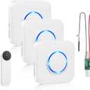 Satisure Wireless Doorbell Chime for Google Nest Doorbell (Wired, 2nd Gen& 3rd Gen) Doorbell Extender with Receiver Connects to Existing Hardwired 58 Chimes and 5 Volume (1 Video Extender 3 Receiver (White)