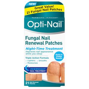 Opti-Nail Fungal Nail Renewal Patches - 21 Patches, Night-Time Treatment Improves Nail Appearance While You Sleep