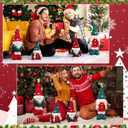 4 Pcs Large Christmas Plush Gnome Decorations Xmas Farmhouse Tiered Tray Tree Decor Nordic Handmade Swedish Tomte Gnomes Xmas Standing Plush for Christmas Tabletop Centerpieces