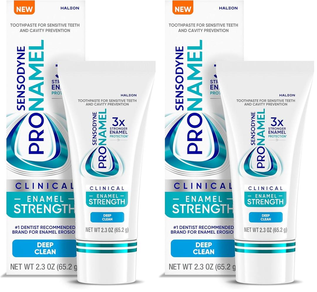 Sensodyne Pronamel Clinical Enamel Strength Toothpaste, Deep Clean, 2.3 oz (Pack of 2)