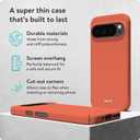 Mous for Google Pixel 9 Pro XL Case MagSafe Compatible - Super Thin - Magnetic Phone Cover - Hot Coral (Google Pixel 9 Pro XL, Hot Coral)