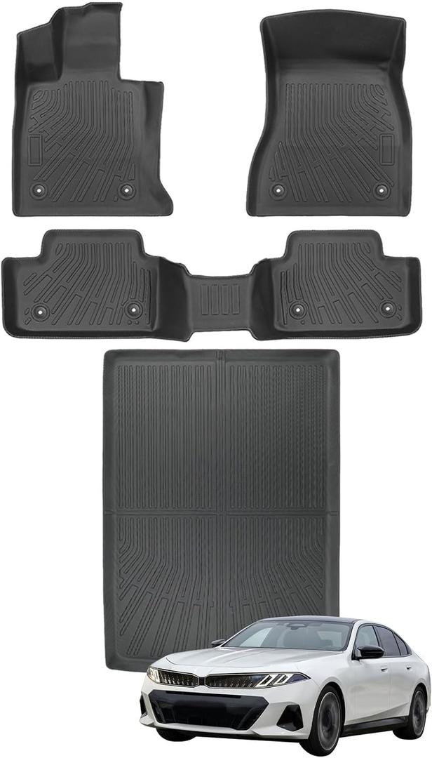 Priprilod Floor Mats & Cargo Liner Set Fit for BMW 5 Series G60 2024-2026