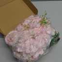 WEISPARK Fake Hanging Flowers - 12 Pieces 3.75 Feet/Piece Artificial Wisteria Vine Ratta Hanging Garland Silk Flowers for Home Party Wedding Decor (Light Pink)