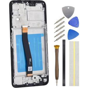 LCD Display with Touch Screen Digitizer Full Complete Screen Replacement and Screen Frame for Samsung Galaxy A22 5G SM-A226B Black 6.6"