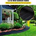 VEVOR Weed Fabric Barrier Heavy Duty, 4x300FT 5.8oz Weed Blocker Fabric, Woven Landscape Fabric, Garden Fabric Weed Barrier, Weed Control Fabric Ground Cover, Geotextile Fabric, Gardening Mat, Black