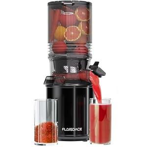 Cold Press Juicer – 6.5" Extra Large Feed Chute Fit Hands-Free Electric Masticating Juicer Machine, 350W Slow Masticating Juicer Machine for Whole Fruit and Vegetables – Easy Cleanup & Assembly.