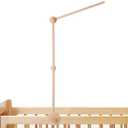 PandaEar Baby Crib Mobile Arm, Beech Wooden Mobile Holder with Anti-Slip Attachment, Baby Mobile Hanger for Crib Nursery Dcor Accessories