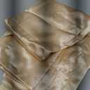 TURSTIN 1 Pack Champagne Satin Tablecloth 102 x 58 Inch Overlay Satin Table Cover Rectangle Bright Silk Tablecloth Smooth Fabric Table Decoration for Wedding Banquet Party Events