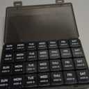 Lifewit Monthly Pill Organizer, 28 Day Pill Box, 4 Weeks One Month Vitamin Cases, Large Compartments Medicine Organizer for Fish Oils, Supplements, 28 Grids, Black