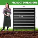 2 Panels No-Dig Metal Privacy Fence Screen, 48" H 48" W Outdoor Air Conditioner Fence, Rustproof AC Unit Cover to Hide Trash Bins, Pool Equipment Enclosure, Decorative Garden, Patio & Backyard