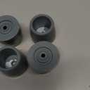 4PCS Rubber Walker Tips 1 '' Heavy Duty Replacement Tips for Walkers, Commodes, Shower Chairs and More