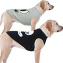 IECOii 2 Pack Pet Tank Top Tee Sleeveless| 3X-Large |Summer Dog Clothes Apparel,Pet Funny Costume Doggy T-shirt Clothing for Large Dog Puppy Outfit Keep Body Heat Hot Weather Holiday Party, Black+Gray