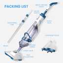 ENHULK Pool Vacuum for Above Ground Pool, Upgraded 13.4" Wide Head & Telescopic Pole, 18.5 GPM Powerful Suction, 60 Mins Runtime, Cordless Handheld Rechargeable Pool Cleaner for Inground Pools, PC15