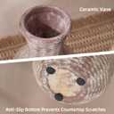 Bud Vases Set of 2, Ceramic Flower Vase Small Vase for Flowers Stereo Grain Decorative Vases for Home Decor Bathroom Living Room Boho Centerpieces for Tables Coffee Table Cottage Core(Terra)