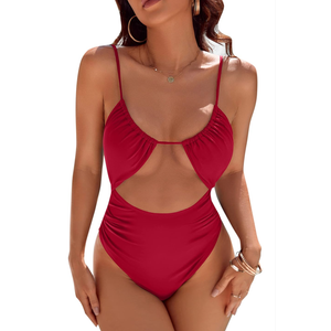 Blooming Jelly Womens One Piece Swimsuit Tummy Control Bathing Suit Sexy Flattering Cheeky High Cut Out Cute Ladies Swimwear, Medium