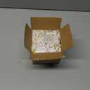 Uptotop 1/2LB Crinkle Cut Paper Shred Filler for Gift Wrapping Basket Filling, Birthday, Christmas, Thanksgiving, Wedding, Mother's Day (White and Gold)