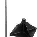 Walensee Steel Tamper 48 inch Steel Handle 10"x10" Garden Tamper with Rubber Grip for Laborsaving All-Steel Tamper Heavy Duty Ideal Tool for Leveling Ground Installing pavers and Repairing Blacktop