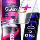 Defenslim Screen Protector for iPhone 12/12 Pro (2Pack), Easy Auto-Align Install Kit, 6.1" Tempered Glass, 9H Hardness, Ultra HD Clear, Case Friendly, EasyShield