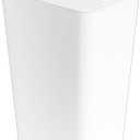 Yieach 12L White Slim Bathroom Trash Can with Lid,3.17 Gallon Pet/Dog Proof Kitchen Trash Can,Rectangle Thin Garbage Can,Covered Waste Basket,Narrow Small Plastic Trashcan for Room,Bedroom,Office,1PCS