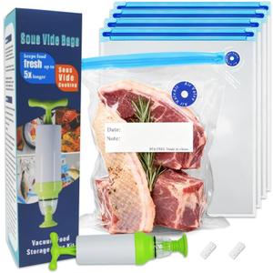 10pcs 12.6x17.72in/32x45cm Extra Large Sous Vide Bags BPA Free Reusable Vacuum Sealer Bags Keep Food Fresh