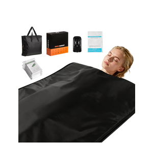 Sauna Blanket Portable, Sauna Bag for Home Use Weight Loss and Detox, 86–158℉, 20–60 Min Timer, Waterproof & Foldable – Includes Remote Control & Carrying Bag (Black)