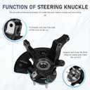 TadaMark Front Left Steering Knuckle & Wheel Bearing Hub Assembly Fit for Ford Escape 2005-2012, fit for Mercury Mariner 2005-2011, fit for Mazda Tribute 05-11 Replace for 698405 698-405, Driver Side