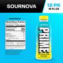 PRIME Hydration SOUR NOVA, Sports Drinks with Coconut Water, Electrolyte Enhanced to Replenish Fluids, Zero Added Sugar, B Vitamins, Antioxidants, Made with Natural Flavors, 16.9 Fl Oz 12 Pack (EXP 06/28/27)