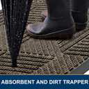 Smiry Front Door Mat Outside Entrance, Low Profile Rubber Doormat, 59x20