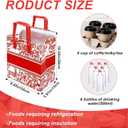 20 Pcs Insulated Bags for Food Delivery Bulk Thermal Insulation Bag for Cold and Hot Food for Travel Pizza Coffee Milk Catering Restaurant Picnic(Red)
