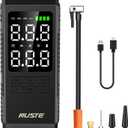 Tire Inflator Portable Air Compressor, Air Pump for Car Tires with Digital Pressure Gauge, 150PSI Rechargeable Battery, LED Light, Cordless Bike Tire Pump for Car, Motorcycle, Bicycle