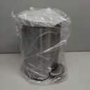 TIPGO Small Can with Lid Soft Close, 4.5 Liters / 1.2 Gallon Bathroom Garbage Can, Mini Step Bin, Stainless Steel Wastebasket for Bathroom, Bedroom, Office (Silver)