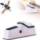 Leiteea Electric Knife Sharpener, 2025 Upgrade Automatic Double Sided Knife Sharpener Tool for Home Kitchen (1 PCS)