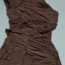 GORGLITTER Women's Flower Asymmetrical Bodycon Mini Dress Mesh Mock Neck Sleeveless Summer Cute Cocktail Prom Dresses, Small