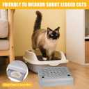 Litter Box Step, Cat Ramp for Litter Automatic Cat Litter Box Self Cleaning with Filter Function, Litter Tracking Pets Pedal Step Stool Litter Catcher Tray 11.8x8.7x3.9In(Gray)