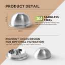 Stainless Steel Reusable Coffee Pods Compatible with Nespresso Vertuoline GCA1 and ENV135 Refillable Reusable Coffee Capsule Filter with Tamper Espresso Size 80ml/2.7oz